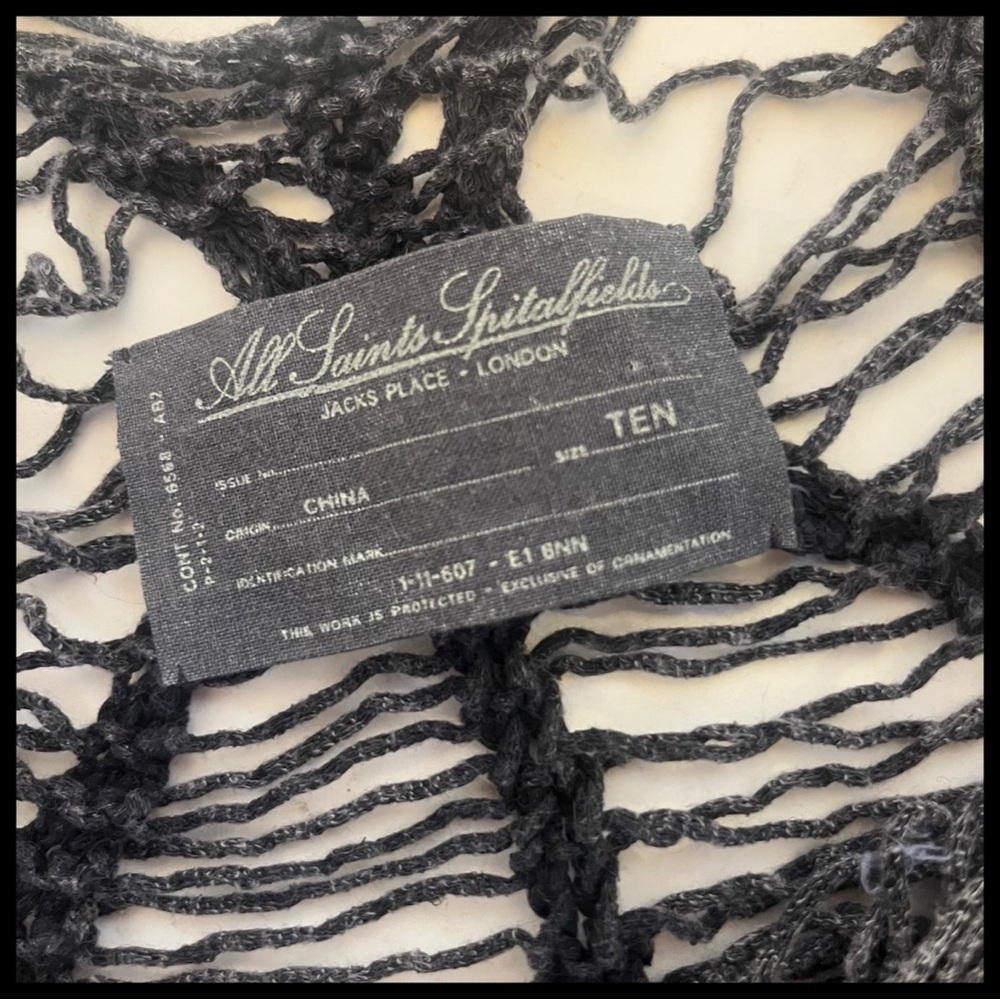 ALL SAINTS BEX FLAPPER CROCHET DRESS - Picture 2 of 4